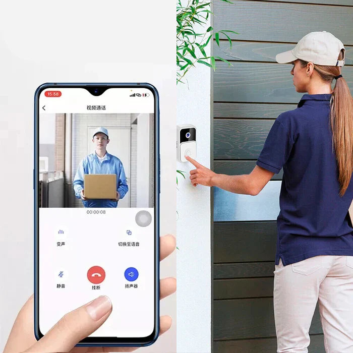 TIMBRE INALAMBRICO INTELIGENTE CON CAMARA HD