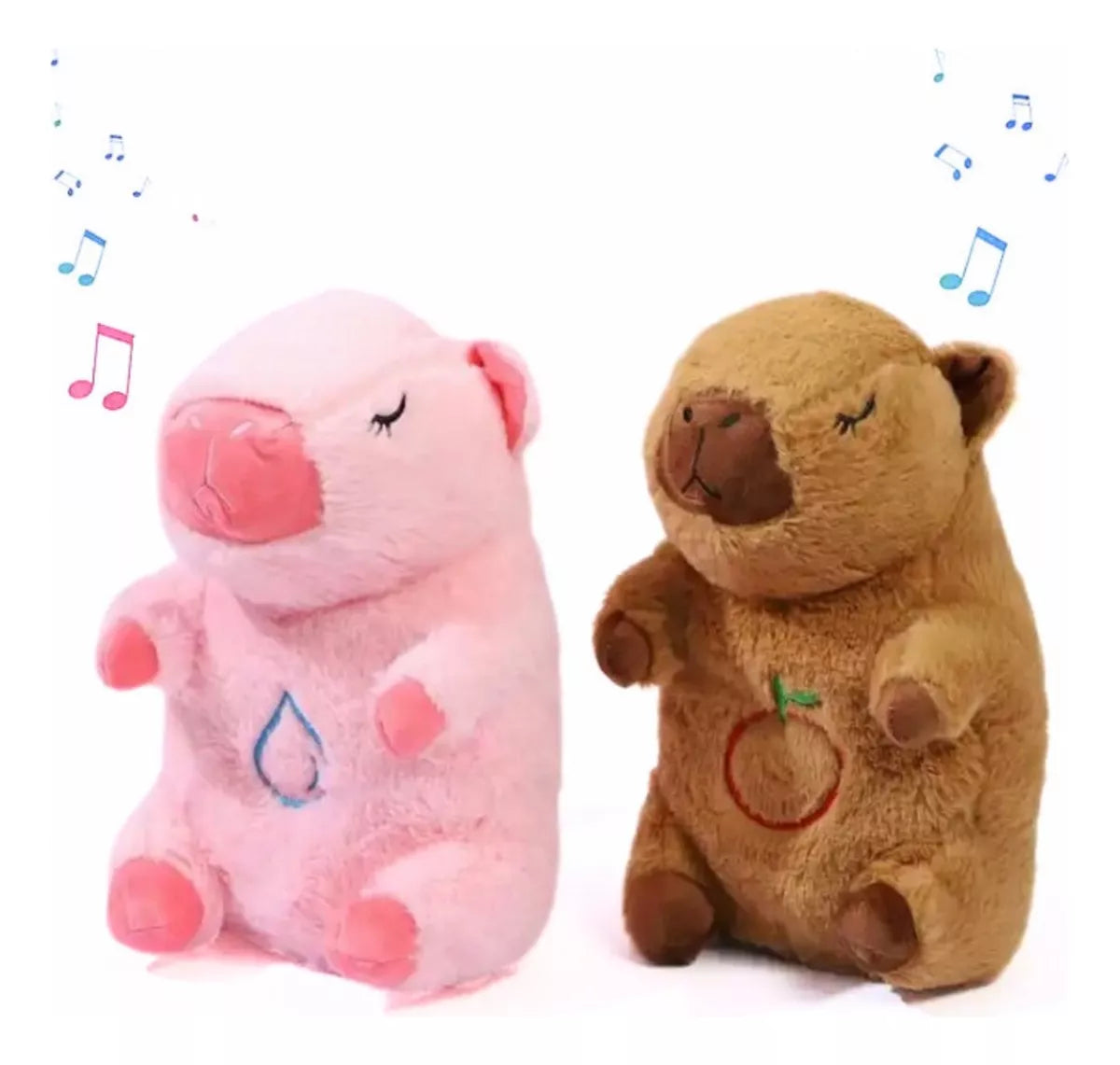 CAPIBARA ROSA Y MARRON QUE RESPIRA