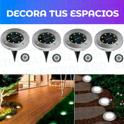 Luces a panel solar Pack x4